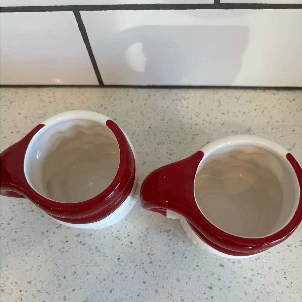 🎄 NWT Pottery Barn Santa Claus Figural Mugs – Set of 2 | 16 oz